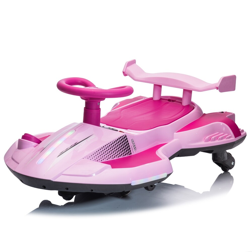 Carrinho Elétrico Infantil com Giro 360 efeito de fumaça no escapamento Luzes Frontais e Laterais