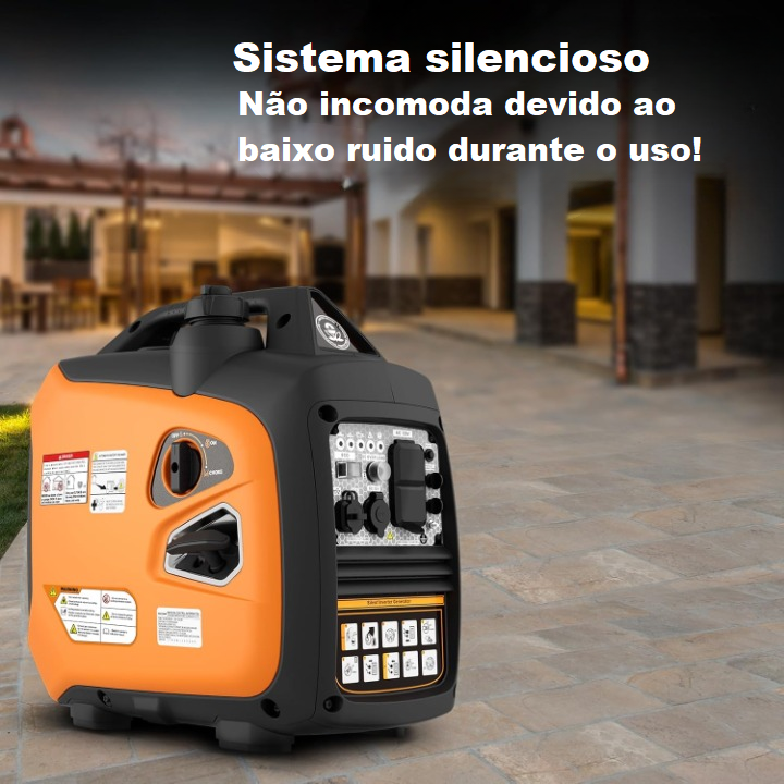Gerador inversor portátil de 2500W a Gasolina Silencioso Com Sensor de CO