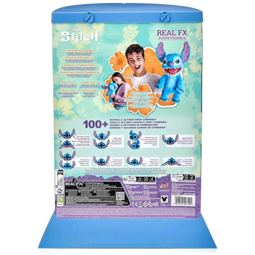 Pelúcia Stitch Interativa e Realista com 100 Combinações de Ação e Som