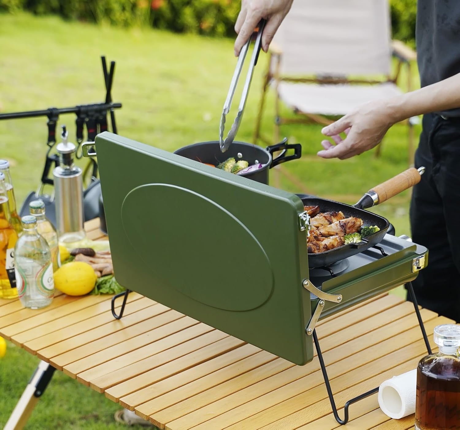 Fogão de Acampamento 2 Bocas Elétrico – Leve, Compacto e Potente