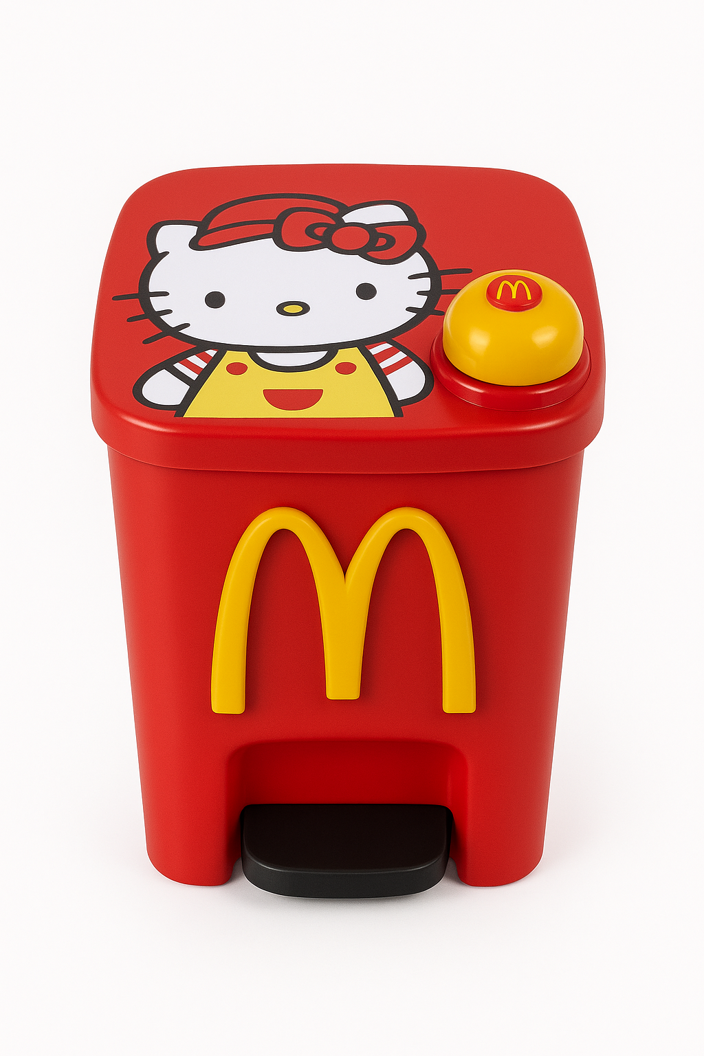 Lixeira Temática Hello Kitty & McDonald’s – Fofa, Divertida e Funcional 20 Litros (Compre 1 leve 3)
