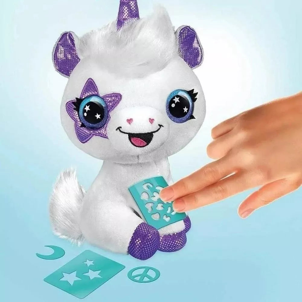 Pelúcia Unicórnio Para Pintar Airbrush Lavável Caneta Spray + 100 Moldes