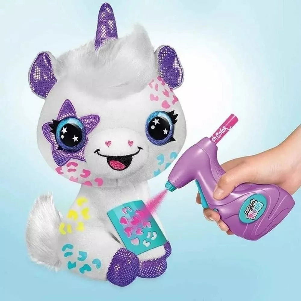 Pelúcia Unicórnio Para Pintar Airbrush Lavável Caneta Spray + 100 Moldes