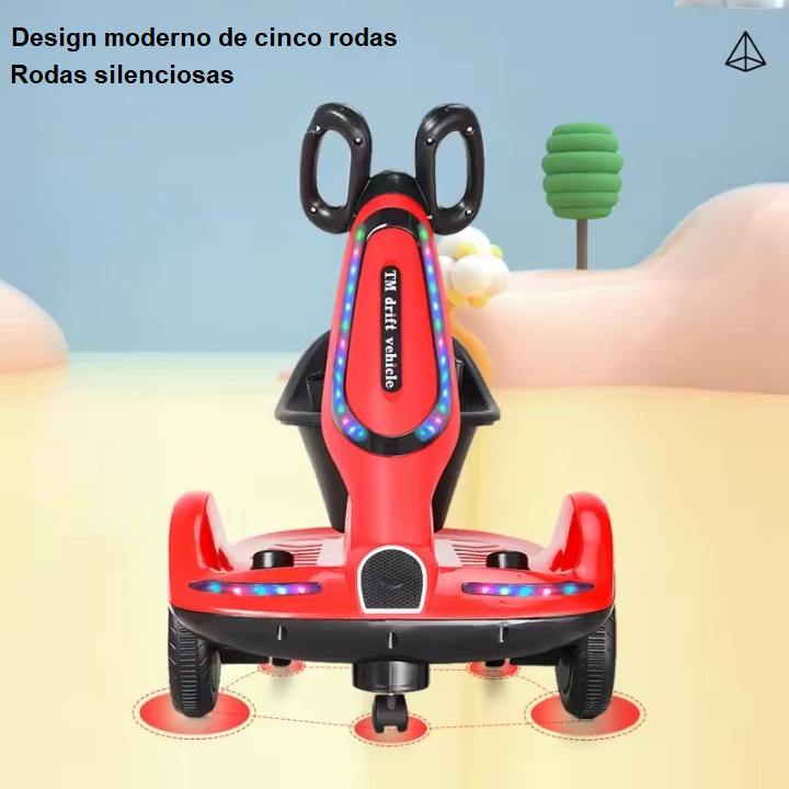 Carrinho Elétrico infantil 3 Velocidades Luzes Led Alegria das Crianças