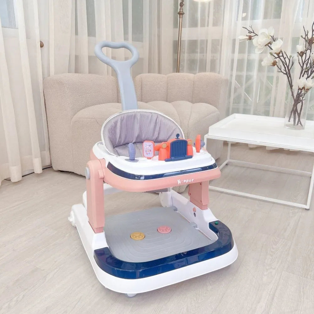 Andador Multifuncional 3 em 1 infantil Com Alça De Empurrar