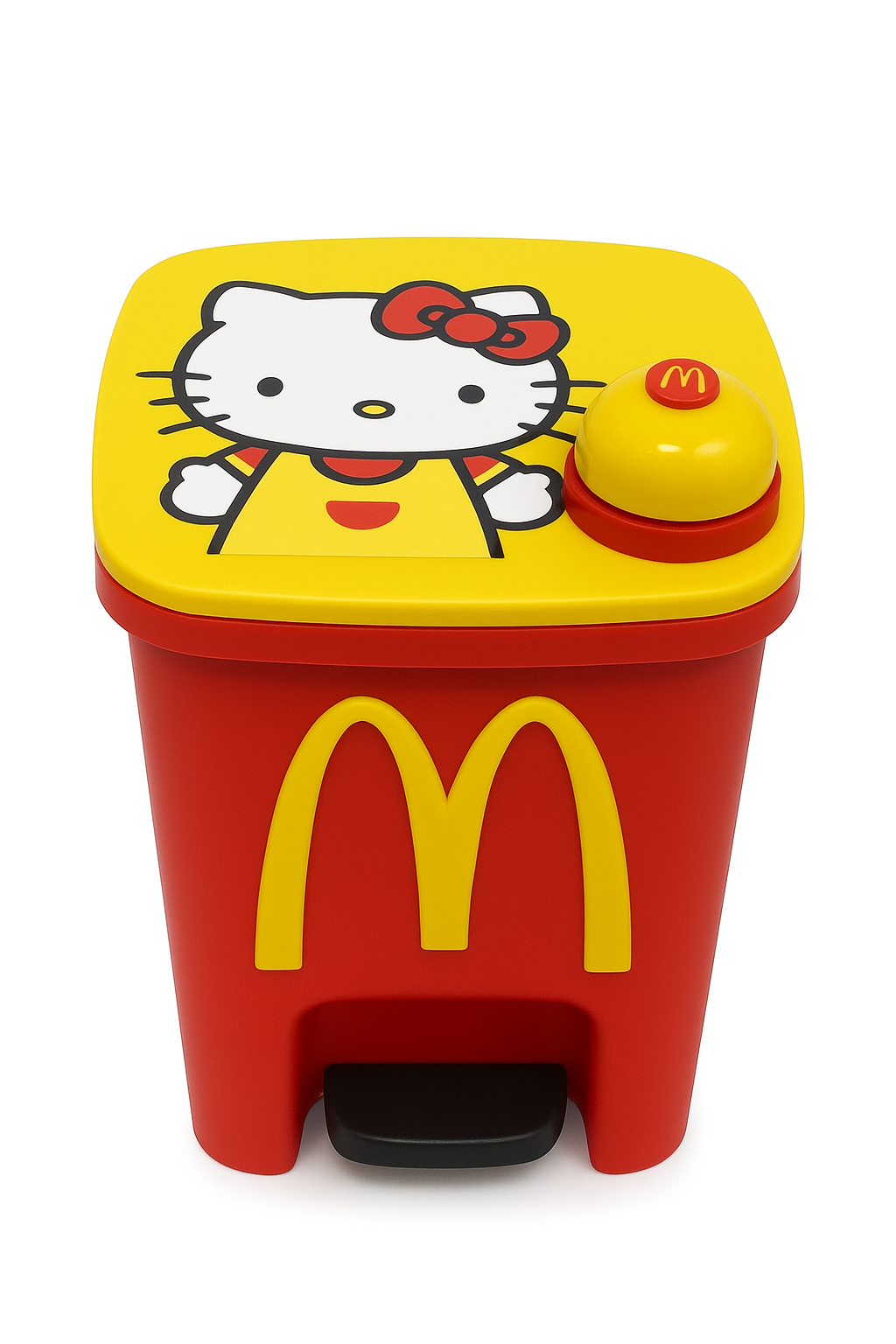 Lixeira Temática Hello Kitty & McDonald’s – Fofa, Divertida e Funcional 20 Litros (Compre 1 leve 3)