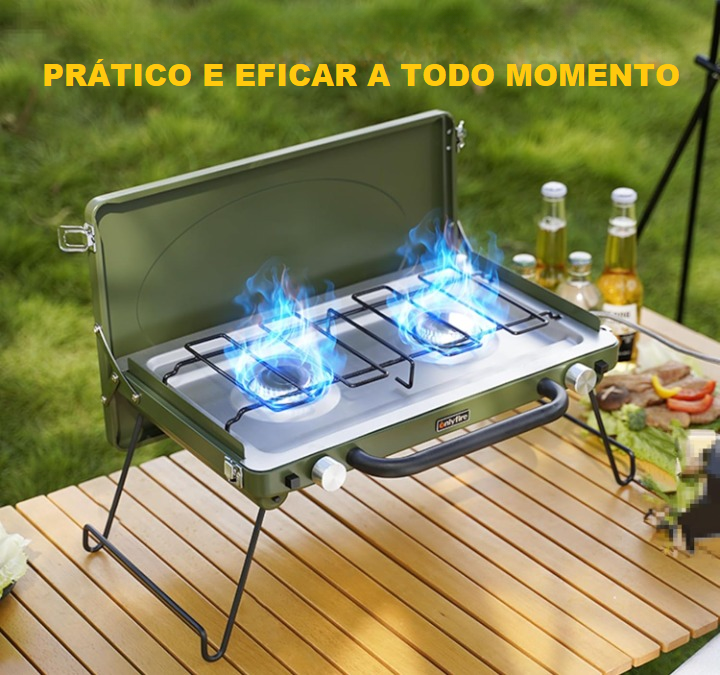 Fogão de Acampamento 2 Bocas Elétrico – Leve, Compacto e Potente