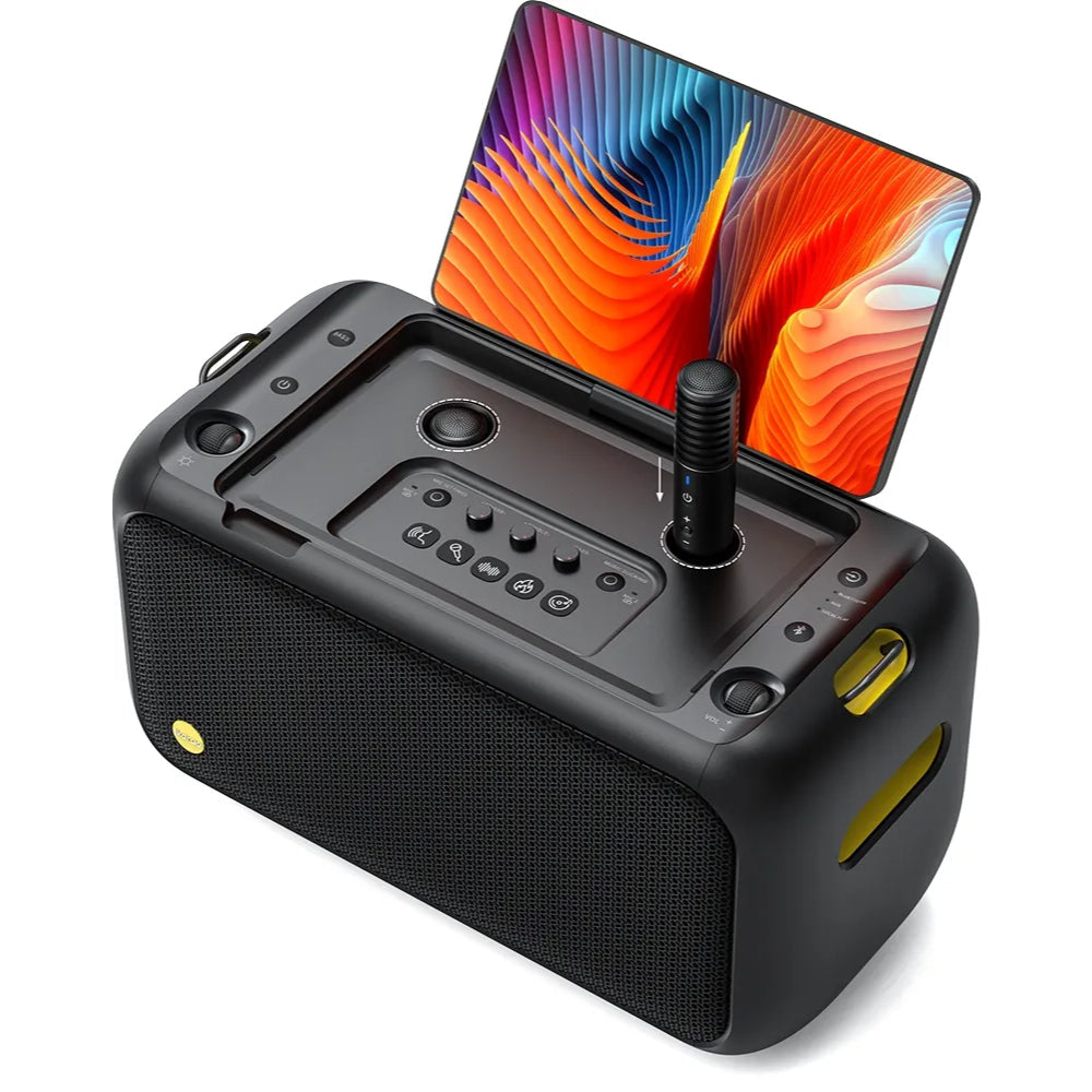 Lançamento 2025 Caixa de som Karaokê Com Multimídia Tela 13,1" 800W  2x Microfones sem fio