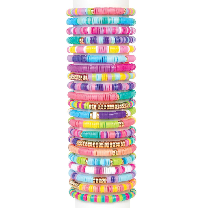 Kit Criativo de Pulseiras Make It Real Clique Gire e Arrase 2.047 Peças Coloridas